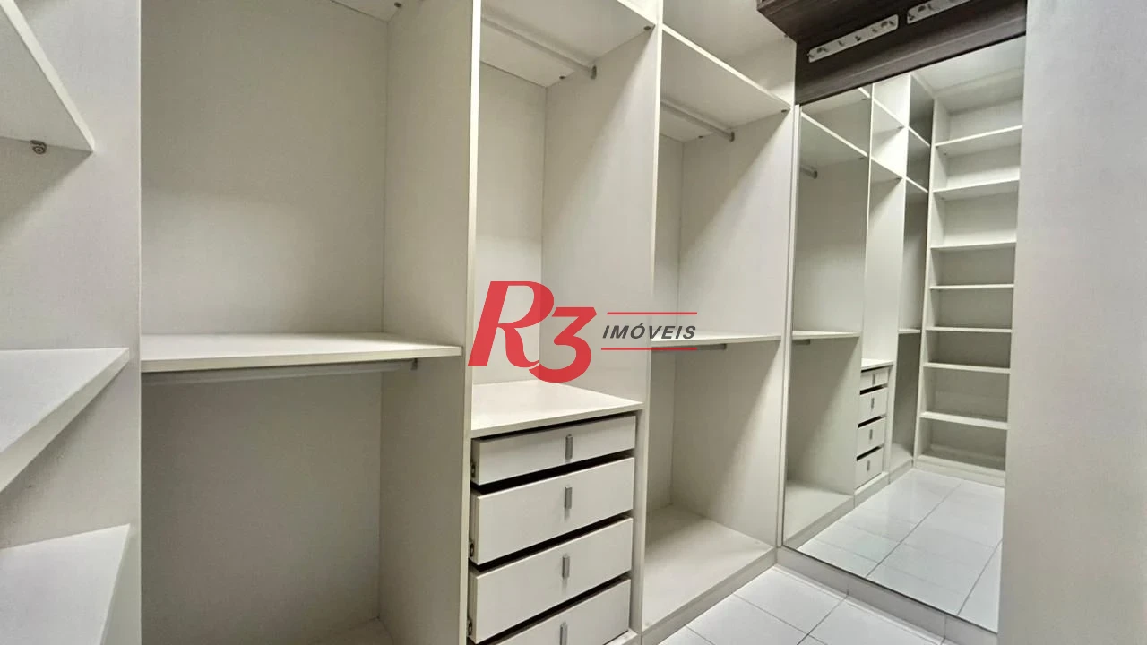 Apartamento com 3 dormitórios para alugar, 138 m² por R$ 16.000,00/mês - Gonzaga - Santos/SP