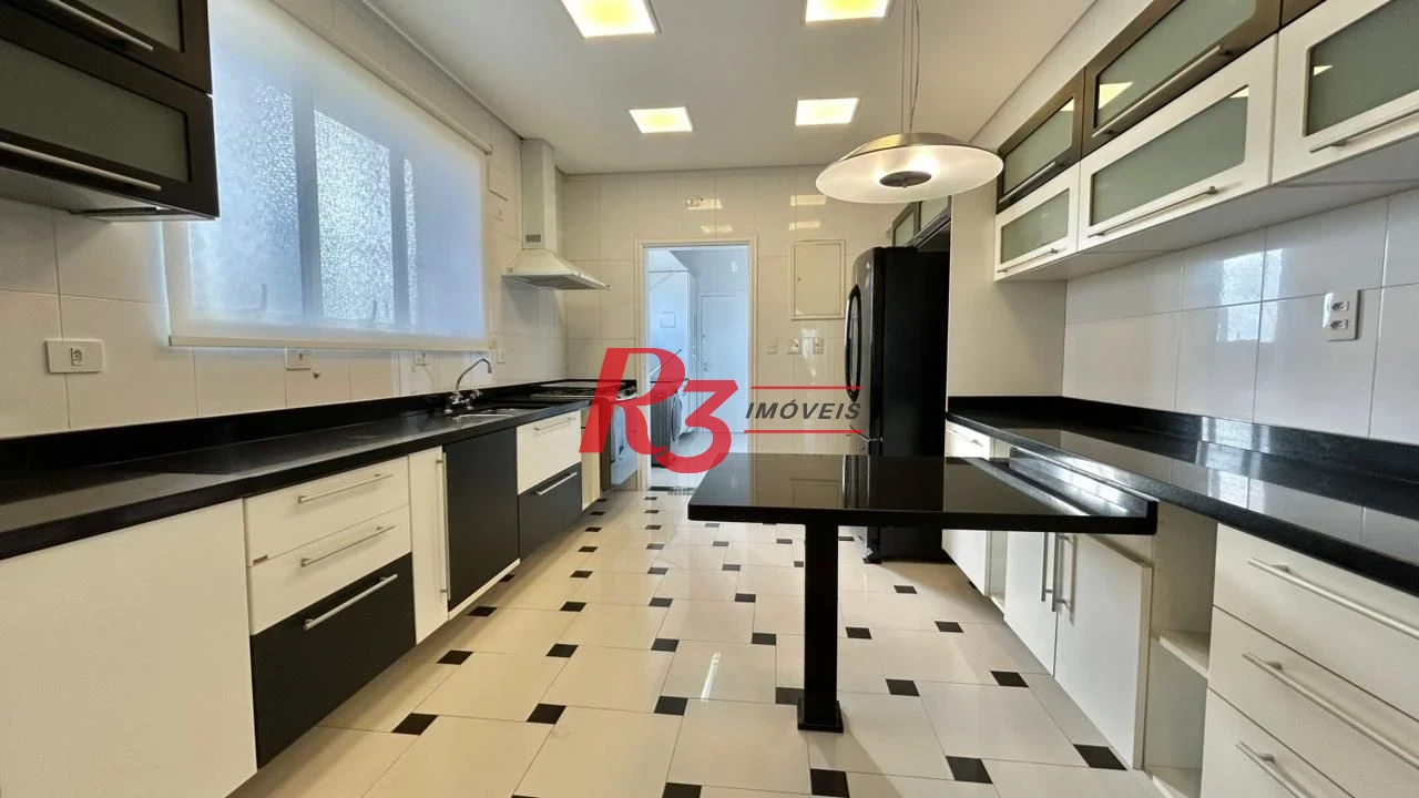 Apartamento com 3 dormitórios para alugar, 138 m² por R$ 16.000,00/mês - Gonzaga - Santos/SP