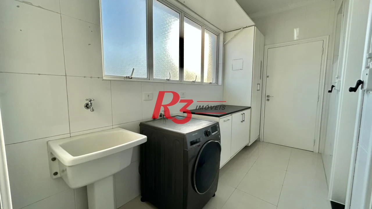 Apartamento com 3 dormitórios para alugar, 138 m² por R$ 16.000,00/mês - Gonzaga - Santos/SP