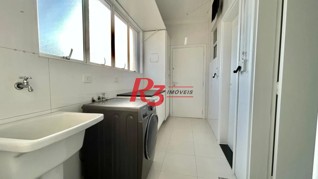 Apartamento com 3 dormitórios para alugar, 138 m² por R$ 16.000,00/mês - Gonzaga - Santos/SP