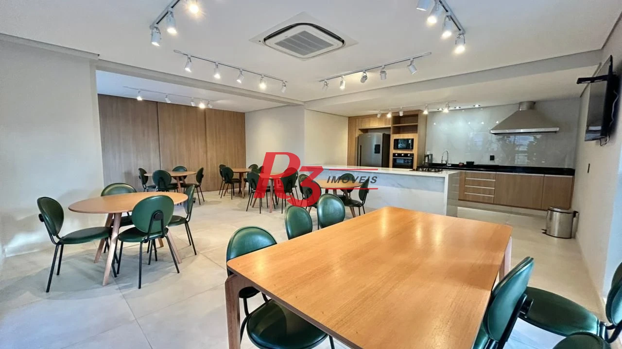 Apartamento com 3 dormitórios para alugar, 138 m² por R$ 16.000,00/mês - Gonzaga - Santos/SP