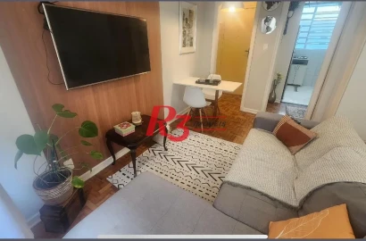 Apartamento com 1 dormitório à venda, 45 m² por R$ 450.000,00 - Ponta da Praia - Santos/SP