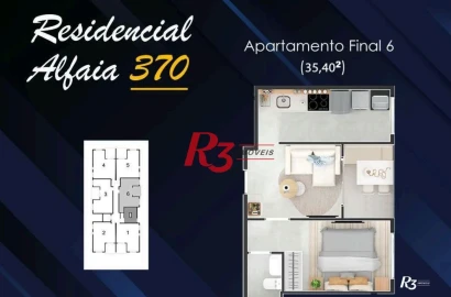 Apartamento à venda, 35 m² por R$ 320.000,00 - Aparecida - Santos/SP