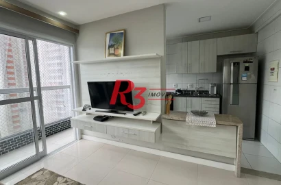 Apartamento com 1 dormitório para alugar, 44 m² por R$ 4.950,00/mês - Ponta da Praia - Santos/SP
