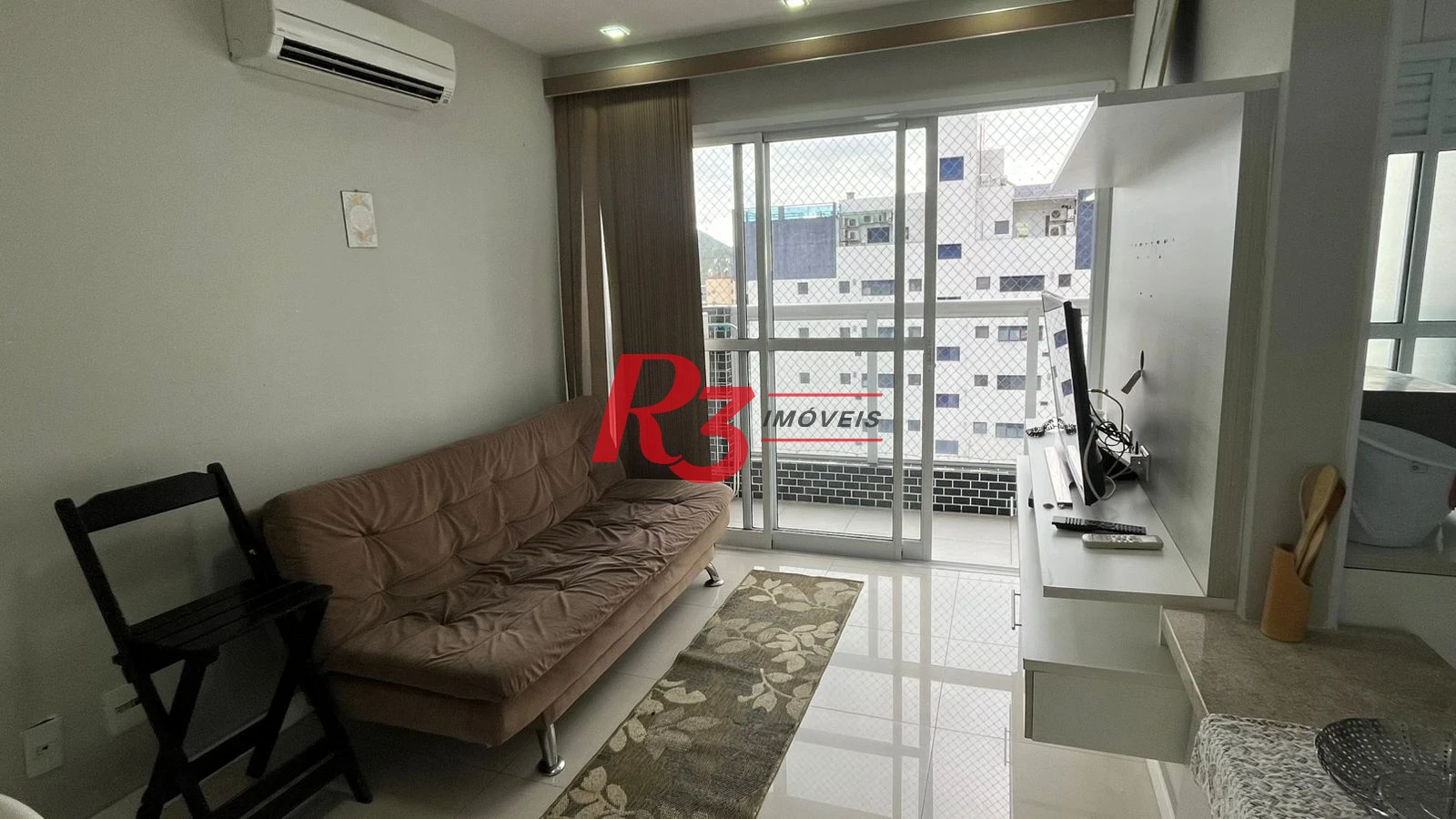 Apartamento com 1 dormitório para alugar, 44 m² por R$ 4.950,00/mês - Ponta da Praia - Santos/SP