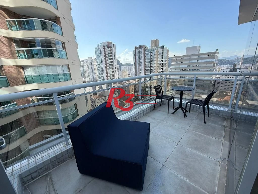 Flat com 1 dormitório à venda, 36 m² por R$ 583.000,00 - Gonzaga - Santos/SP