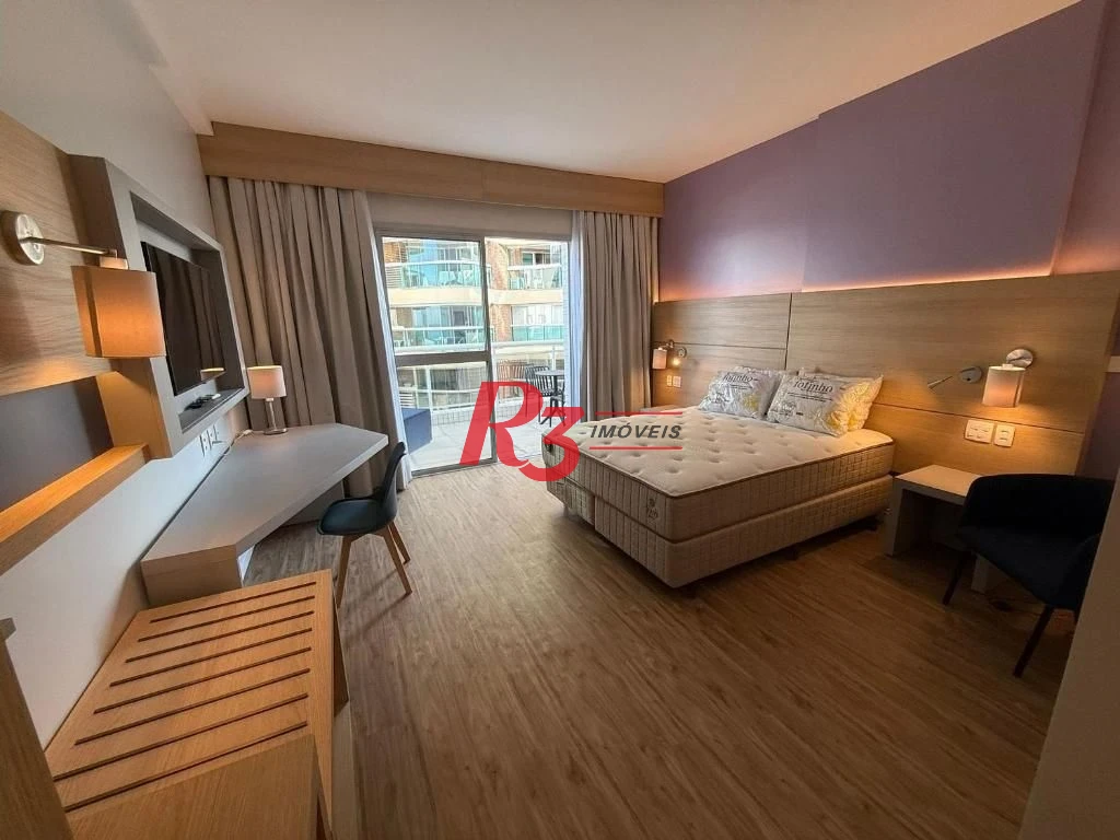 Flat com 1 dormitório à venda, 36 m² por R$ 583.000,00 - Gonzaga - Santos/SP