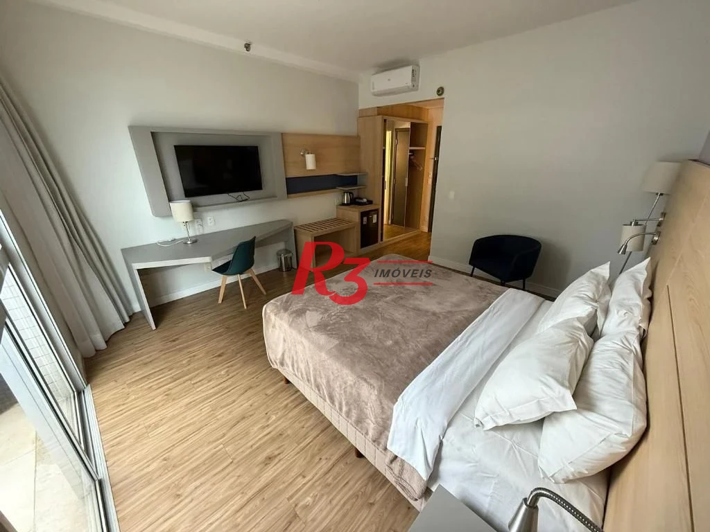 Flat com 1 dormitório à venda, 36 m² por R$ 583.000,00 - Gonzaga - Santos/SP