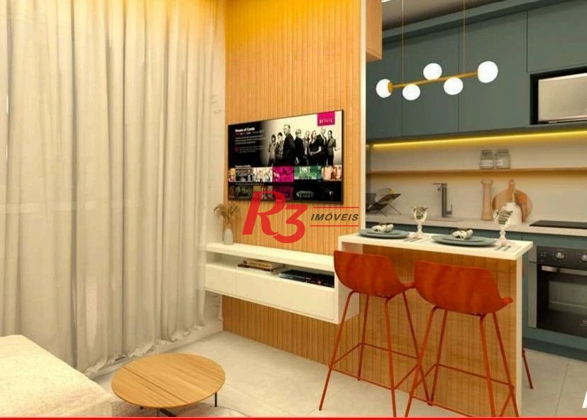 Apartamento à venda, 38 m² por R$ 352.000,00 - Aparecida - Santos/SP