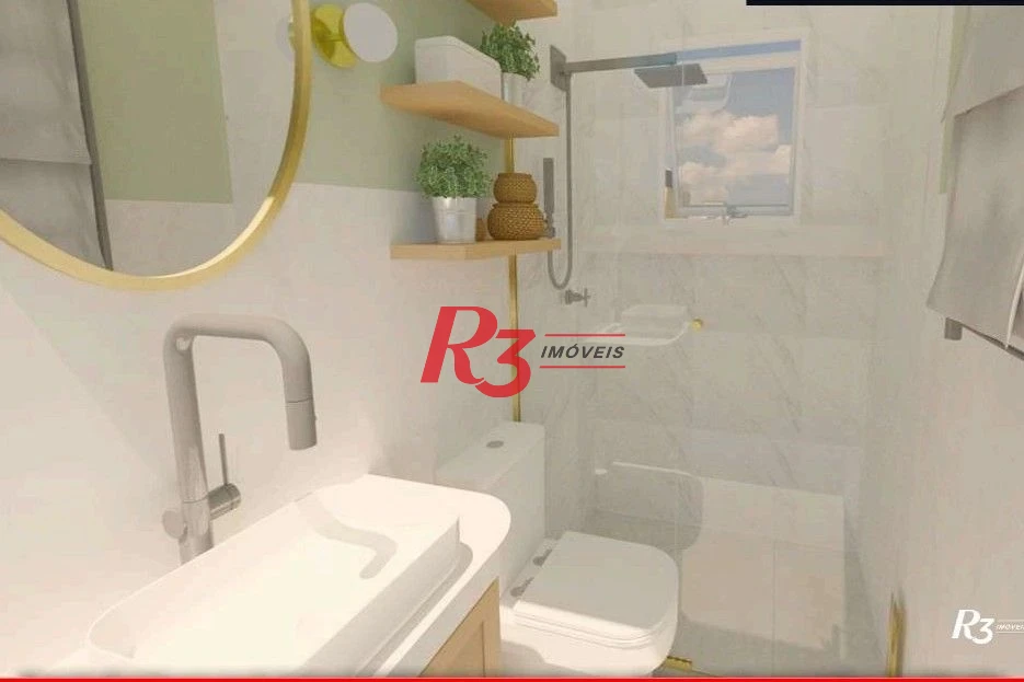 Apartamento à venda, 38 m² por R$ 360.000,00 - Aparecida - Santos/SP