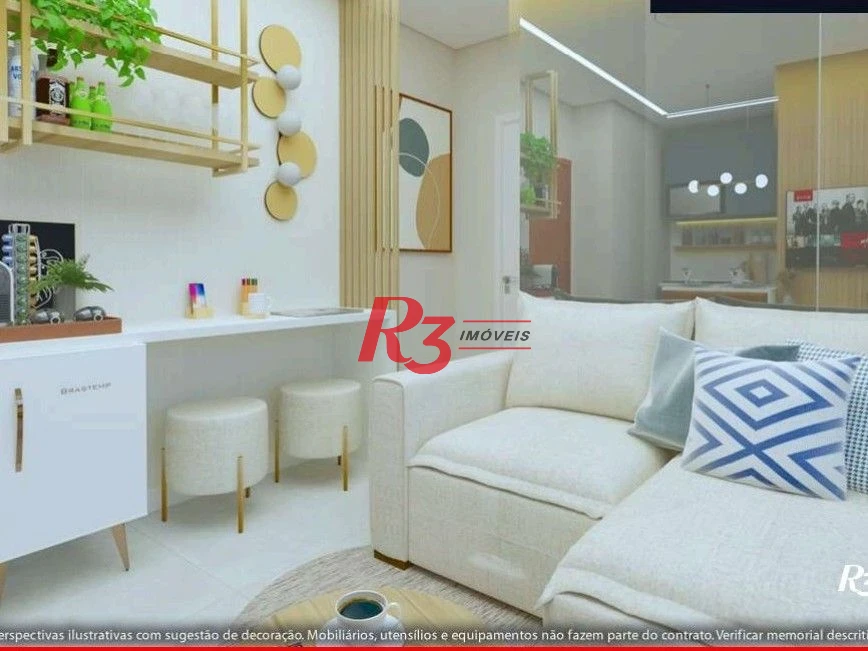 Apartamento à venda, 38 m² por R$ 360.000,00 - Aparecida - Santos/SP
