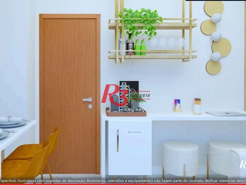 Apartamento à venda, 38 m² por R$ 360.000,00 - Aparecida - Santos/SP