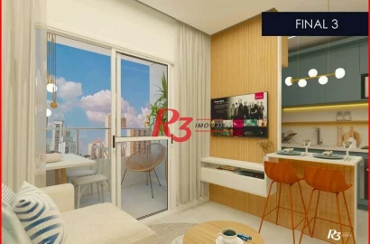 Apartamento à venda, 39 m² por R$ 342.000,00 - Aparecida - Santos/SP