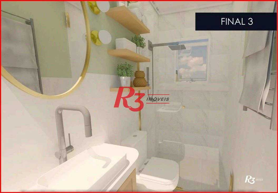 Apartamento à venda, 39 m² por R$ 342.000,00 - Aparecida - Santos/SP