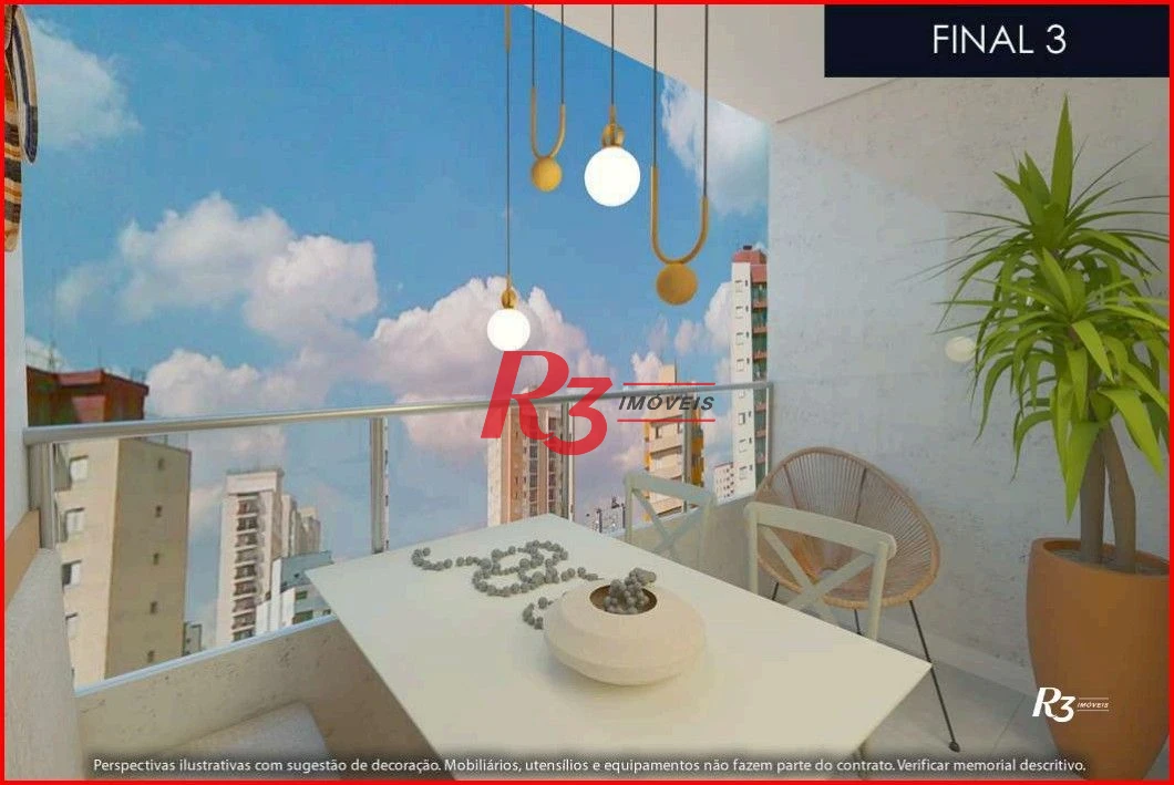 Apartamento à venda, 39 m² por R$ 342.000,00 - Aparecida - Santos/SP