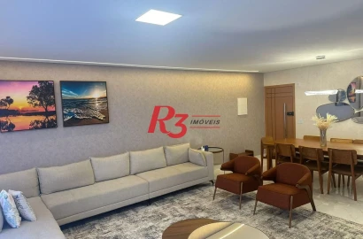Apartamento com 3 dormitórios à venda, 149 m² por R$ 2.490.000,00 - Canto do Forte - Praia Grande/SP