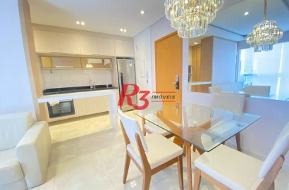 Apartamento com 1 dormitório para alugar, 45 m² por R$ 6.000,00/mês - Boqueirão - Santos/SP