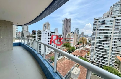 Apartamento com 3 dormitórios à venda, 131 m² por R$ 1.800.000,00 - Boqueirão - Santos/SP