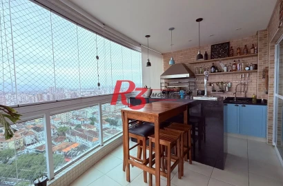 Apartamento para alugar, 118 m² por R$ 10.500,00/mês - Boqueirão - Santos/SP