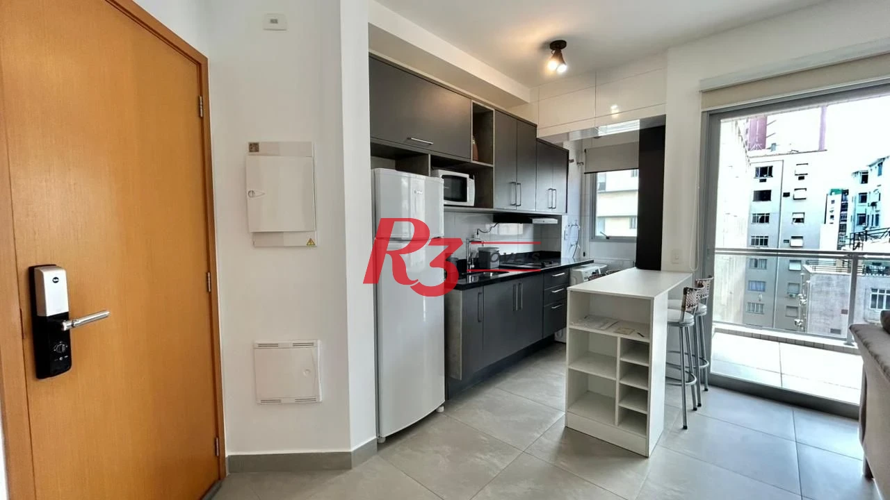 Apartamento com 1 dormitório para alugar, 45 m² por R$ 5.600,00/mês - Boqueirão - Santos/SP