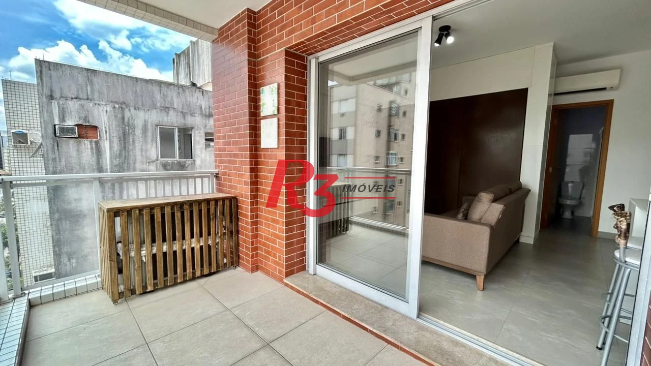 Apartamento com 1 dormitório para alugar, 45 m² por R$ 5.600,00/mês - Boqueirão - Santos/SP