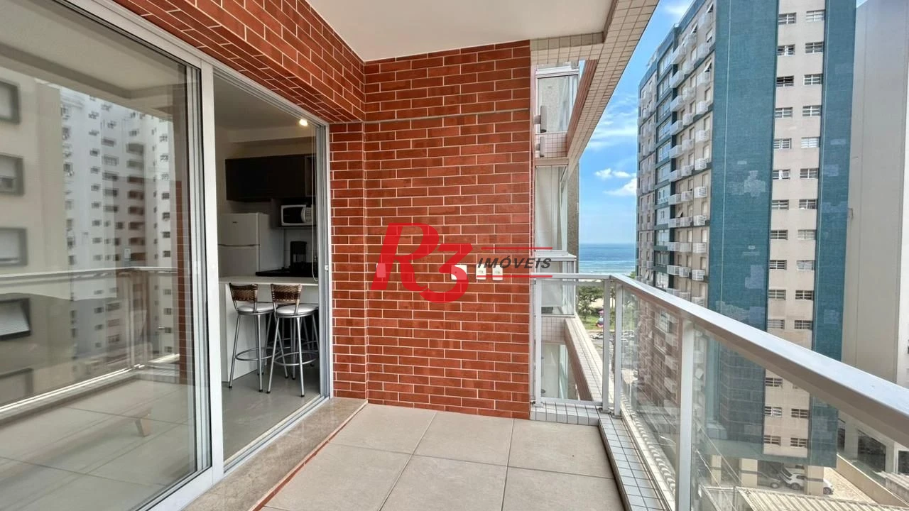 Apartamento com 1 dormitório para alugar, 45 m² por R$ 5.600,00/mês - Boqueirão - Santos/SP