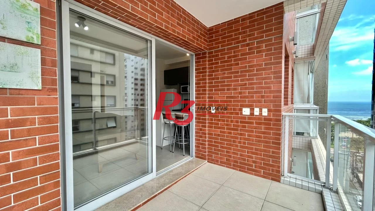 Apartamento com 1 dormitório para alugar, 45 m² por R$ 5.600,00/mês - Boqueirão - Santos/SP