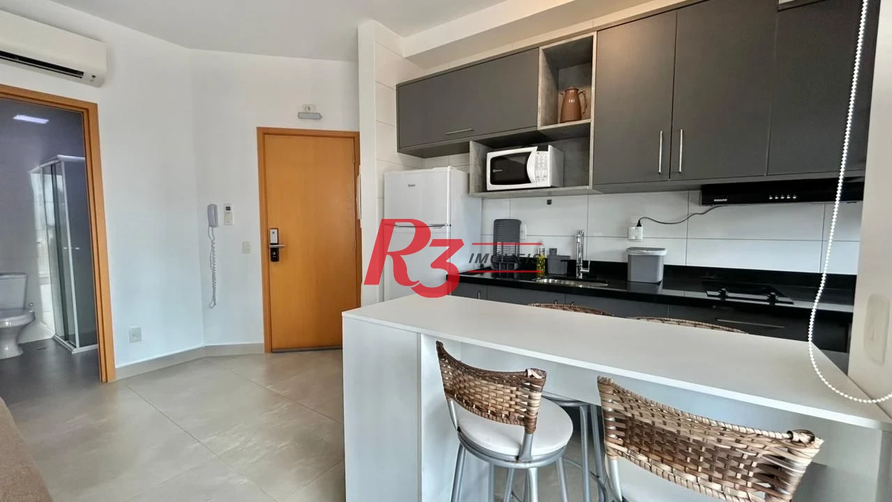 Apartamento com 1 dormitório para alugar, 45 m² por R$ 5.600,00/mês - Boqueirão - Santos/SP
