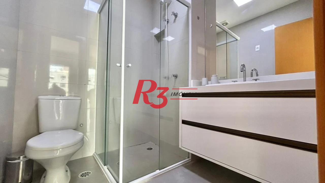 Apartamento com 1 dormitório para alugar, 45 m² por R$ 5.600,00/mês - Boqueirão - Santos/SP