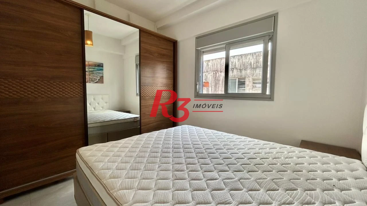 Apartamento com 1 dormitório para alugar, 45 m² por R$ 5.600,00/mês - Boqueirão - Santos/SP