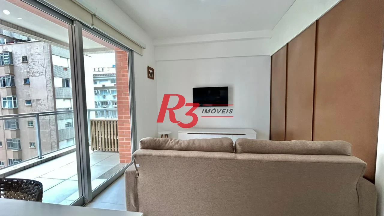 Apartamento com 1 dormitório para alugar, 45 m² por R$ 5.600,00/mês - Boqueirão - Santos/SP