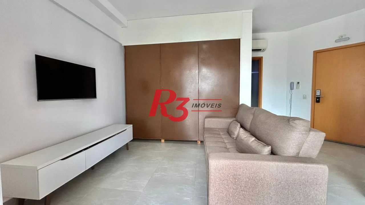 Apartamento com 1 dormitório para alugar, 45 m² por R$ 5.600,00/mês - Boqueirão - Santos/SP