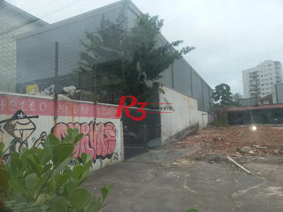 Terreno para alugar, 608 m² por R$ 20.000,00/mês - Boqueirão - Santos/SP