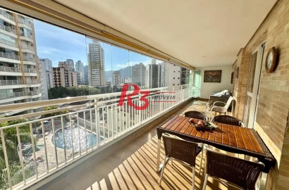 Apartamento com 3 dormitórios para alugar, 160 m² por R$ 12.000,00/mês - Gonzaga - Santos/SP