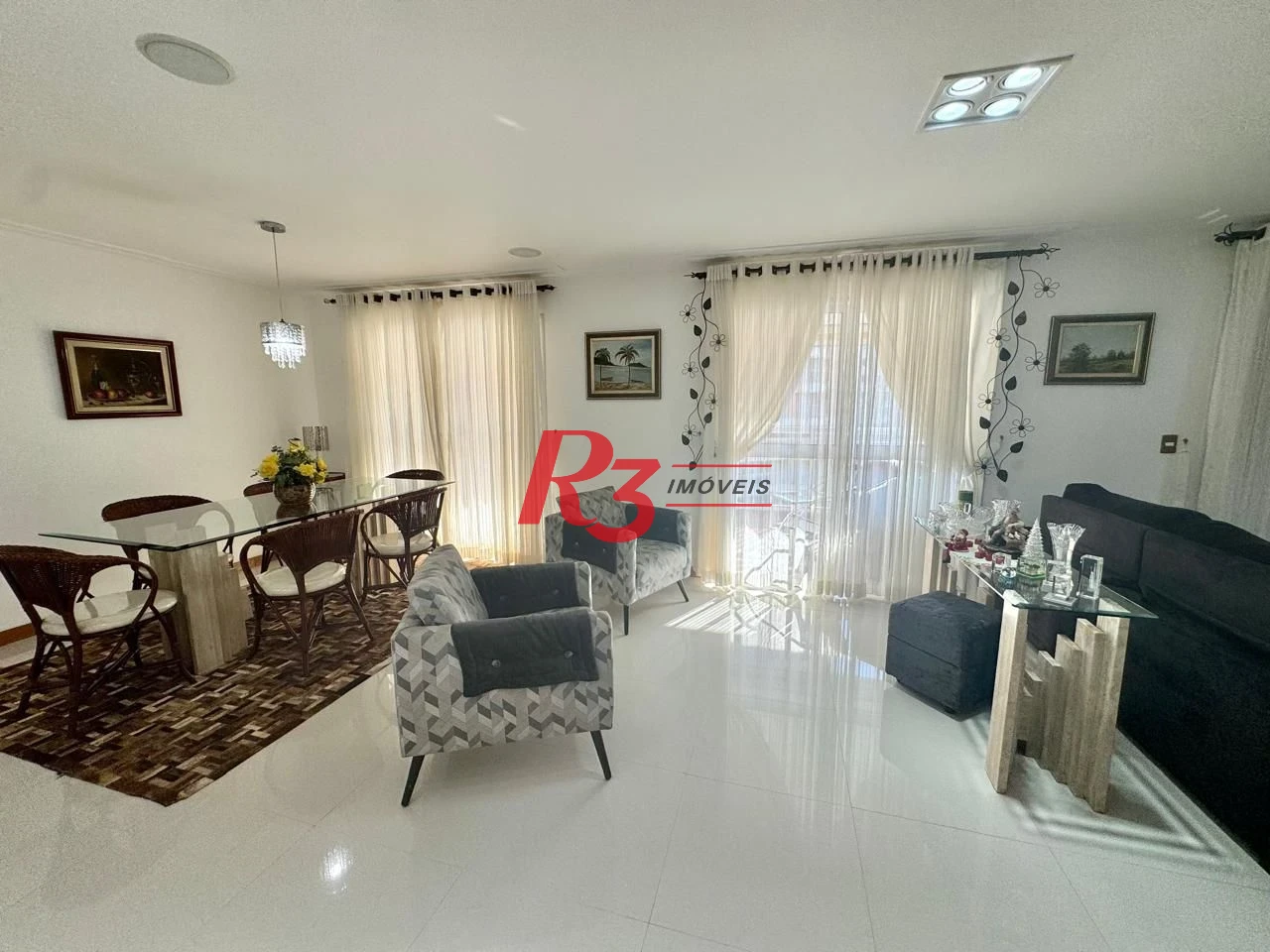 Apartamento com 3 dormitórios para alugar, 160 m² por R$ 12.000,00/mês - Gonzaga - Santos/SP