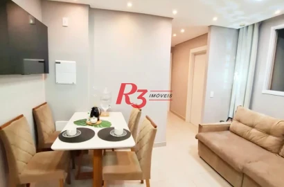Apartamento com 2 dormitórios à venda, 45 m² por R$ 352.000,00 - Castelo - Santos/SP