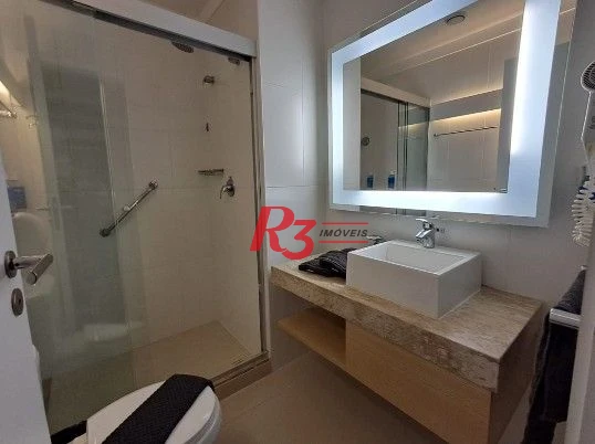 Flat com 1 dormitório à venda, 25 m² por R$ 410.000,00 - Gonzaga - Santos/SP