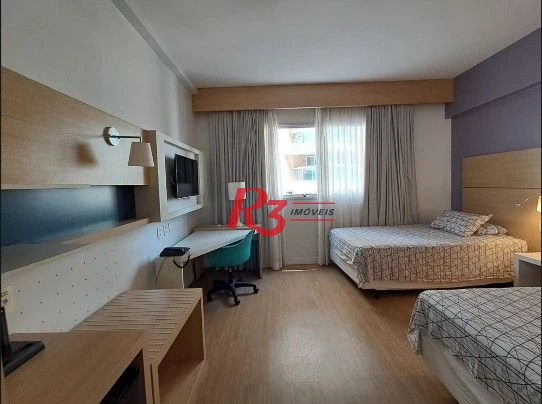 Flat com 1 dormitório à venda, 25 m² por R$ 410.000,00 - Gonzaga - Santos/SP