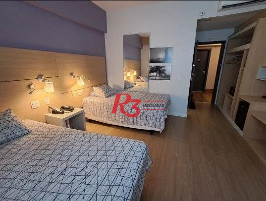 Flat com 1 dormitório à venda, 25 m² por R$ 410.000,00 - Gonzaga - Santos/SP