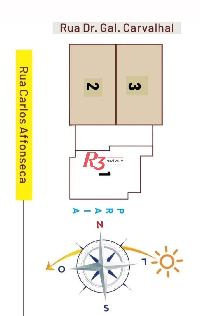Apartamento com 3 dormitórios à venda, 127 m² por R$ 2.450.000,00 - Gonzaga - Santos/SP