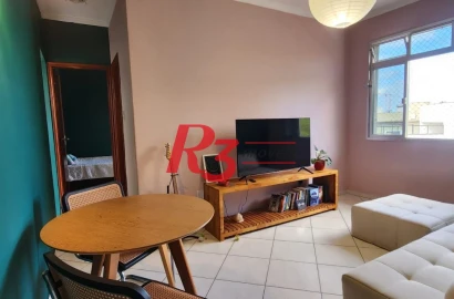 Apartamento com 1 dormitório à venda, 62 m² por R$ 350.000,00 - Aparecida - Santos/SP