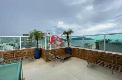 Cobertura com 3 dormitórios à venda, 290 m² por R$ 3.719.000,00 - Gonzaga - Santos/SP