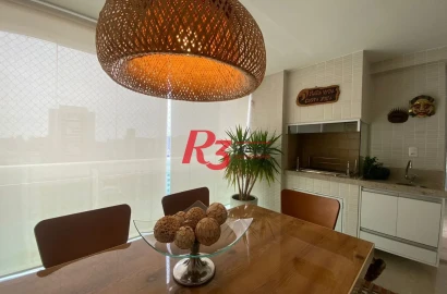 Apartamento com 2 dormitórios para alugar, 128 m² por R$ 14.000,01/mês - Aparecida - Santos/SP