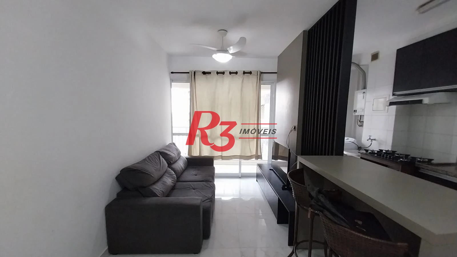 Apartamento com 1 dormitório para alugar, 49 m² por R$ 3.200,02/mês - Vila Matias - Santos/SP