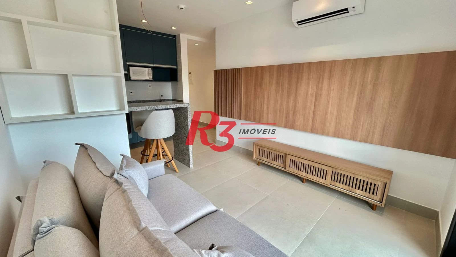 Apartamento com 1 dormitório para alugar, 47 m² por R$ 6.500,00/mês - Embaré - Santos/SP
