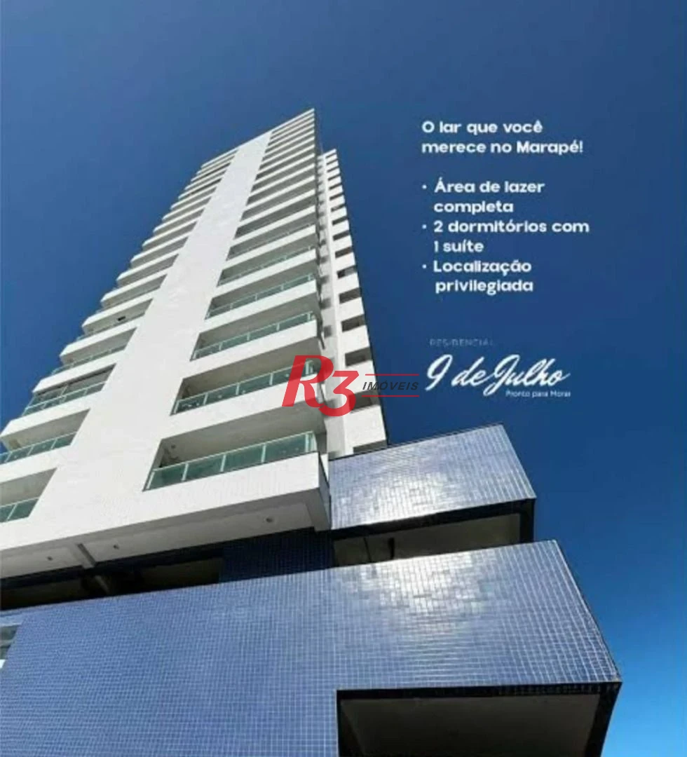 Apartamento com 2 dormitórios, 55 m² - venda por R$ 640.000,00 ou aluguel por R$ 4.900,00/mês - Marapé - Santos/SP