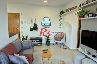 Apartamento com 2 dormitórios, 55 m² - venda por R$ 640.000,00 ou aluguel por R$ 4.900,00/mês - Marapé - Santos/SP