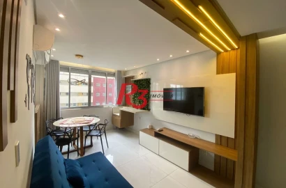 Apartamento com 2 dormitórios para alugar, 71 m² por R$ 5.500,01/mês - Pompéia - Santos/SP
