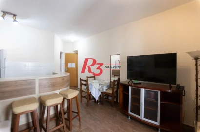 Flat com 1 dormitório à venda, 50 m² por R$ 300.000,00 - Gonzaga - Santos/SP