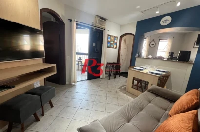 Flat com 1 dormitório à venda, 45 m² por R$ 510.000,00 - Gonzaga - Santos/SP
